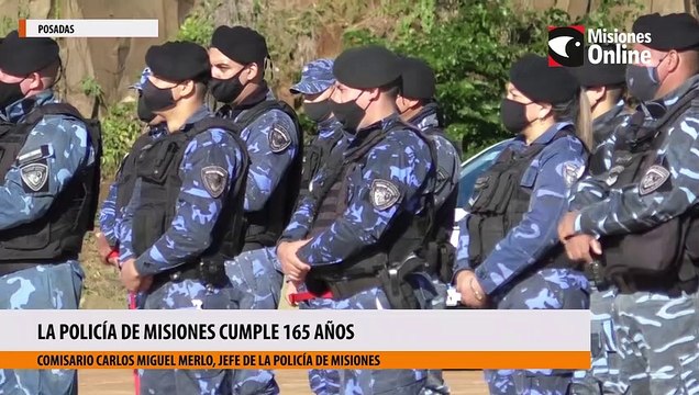 Comisario Merlo en el aniversario n°165 de la policía de Misiones
