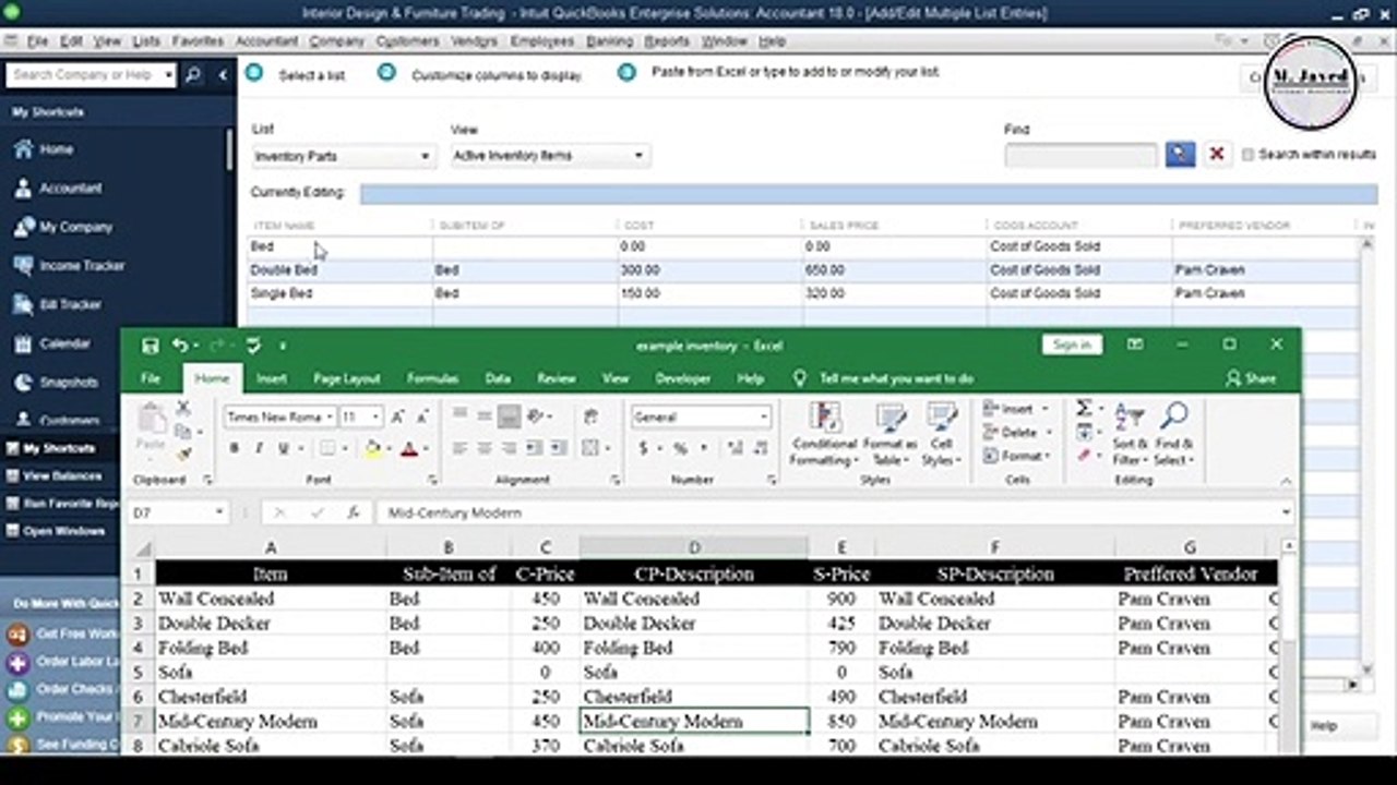 QuickBooks Desktop | Import and Export Inventory Items
