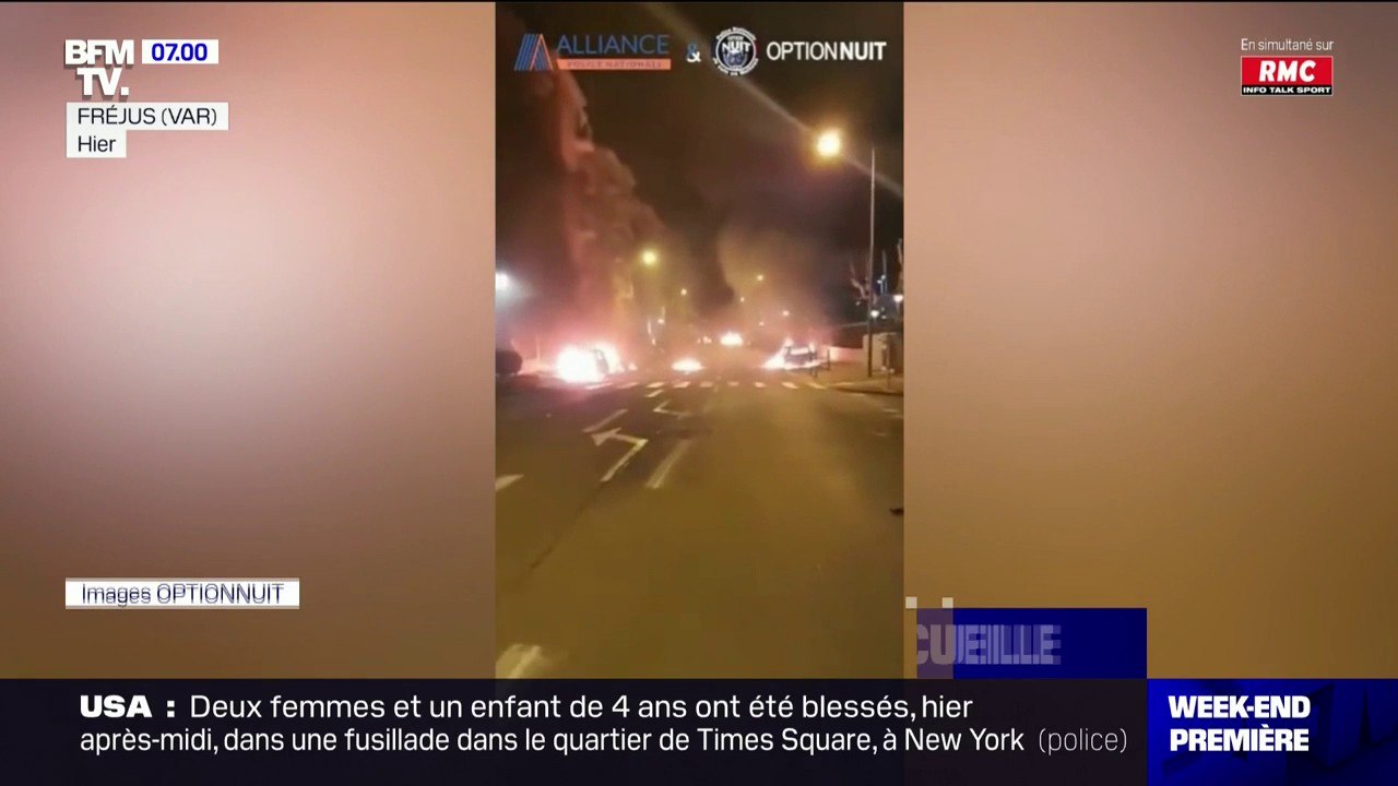 Violences urbaines à Fréjus: un policier du syndicat Alliance évoque une "nuit de chaos"