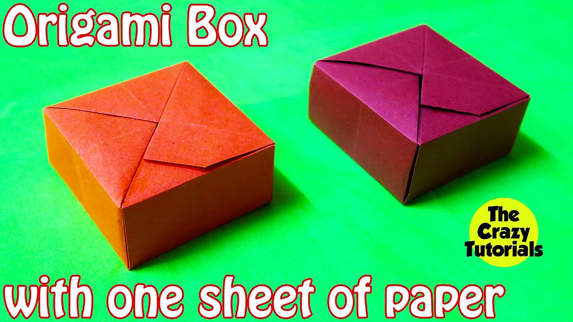 Diy - Origami Box With One Sheet Of Paper (Easy) - video Dailymotion