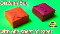 Diy - Origami Box With One Sheet Of Paper (Easy)