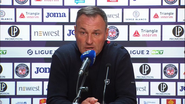 J37 Ligue 2 BKT : La réaction de F.Vandeputte après Toulouse FC 3-0 SMCaen