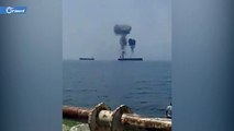 ‏⁧‫‬⁩ انفجار في ناقلة نفط ترسو قبالة شاطىء ⁧‫بانياس‬⁩ في محافظة طرطوس