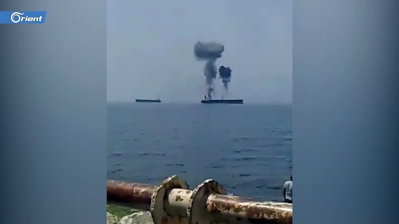 ‏⁧‫‬⁩ انفجار في ناقلة نفط ترسو قبالة شاطىء ⁧‫بانياس‬⁩ في محافظة طرطوس