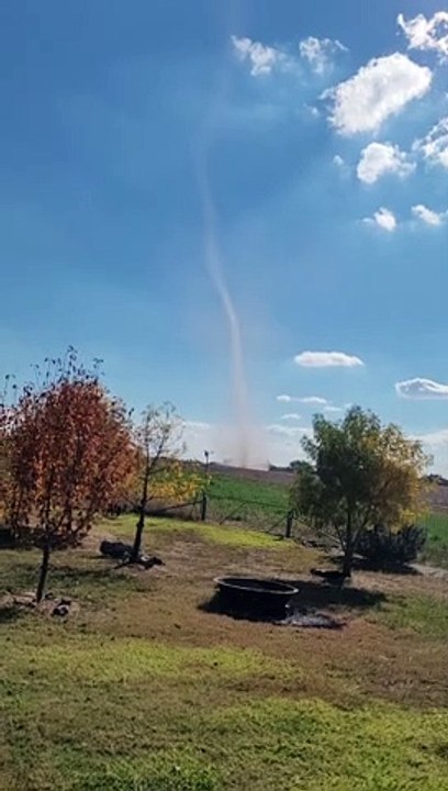Dust Devil Dances Across Freshly Raked Paddock