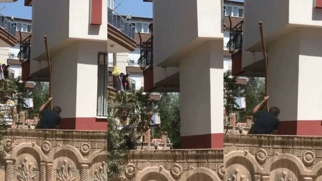 Kiracısına kızdı, ortalığı savaş alanına çevirdi