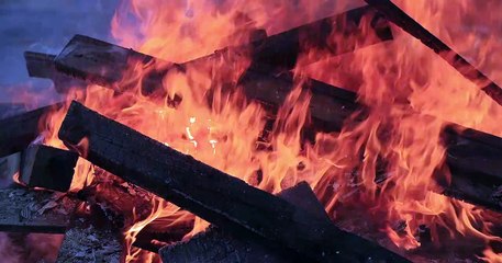Buring Fire Close up 4k