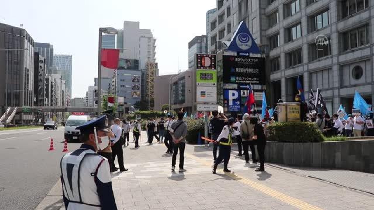 Japonya'da "Asya'da İnsan Hakları, Özgürlük ve Demokrasiye Saygı ve Dayanışma" gösterisi düzenlendi
