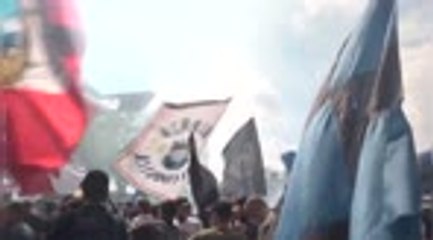 Inter fans celebrate winning Serie A title