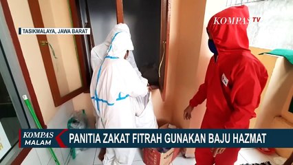 Tasikmalaya Zona Merah Covid-19, Petugas Zakat Fitrah Gunakan APD Saat Terima Zakat dari Warga