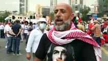 شاهد: مسيرة لبنانية في بيروت تضامناً مع الفلسطينيين