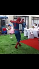 Spiderman Dancing At A Birthday Party - Funny Video