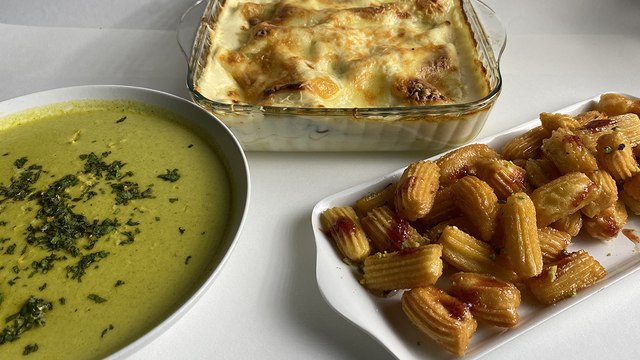 Soupe aux légumes, Lasagne au poisson , Balah El cham - Koujinet Romdhan 4 - Ep 28