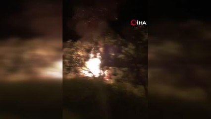 Odun yüklü kamyonet alev topuna döndü