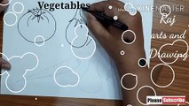 Vegetables Drawing Step By Step Easily ||#82,2020|| Draw Easily With Pencils