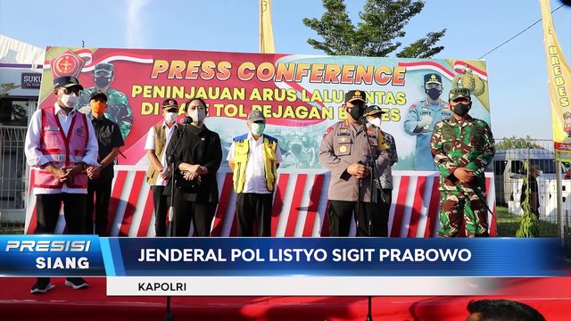 Kapolri Meninjau Penyekatan Mudik di Tol Pejagan