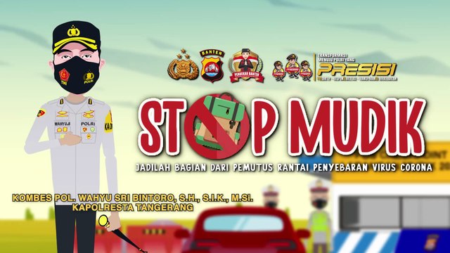 SOSIALISASI LARANGAN MUDIK POLRES METRO TANGERANG KOTA