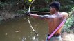 How To Make Simple Powerful Bamboo Bowfishing​ | Powerful Bamboo Bowfishing Vs Huge Fish