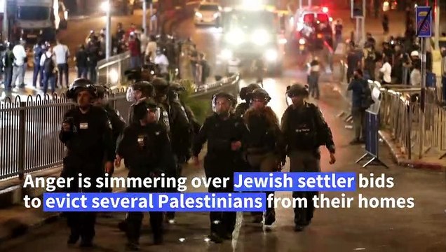 Palestinian protesters and Israeli security forces clash, water cannon deployed