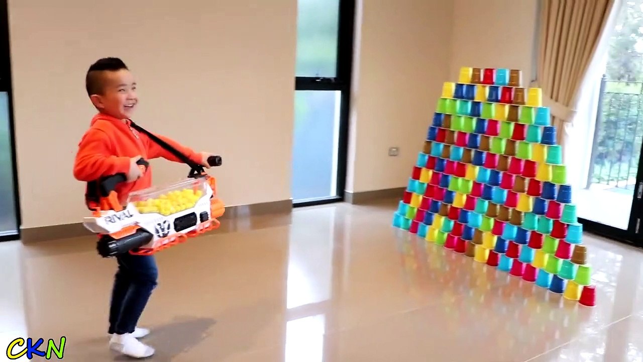 Biggest Nerf Rival Prometheus 200 Balls Automatic Blaster Test Fun With Ckn Toys