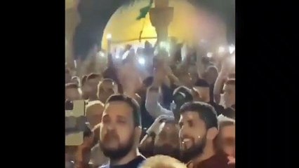 Filistin halkından Mescid-i Aksa'da Başkan Erdoğan sloganları