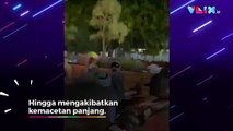 Ribuan Pemudik Padati Check Point di Karawang