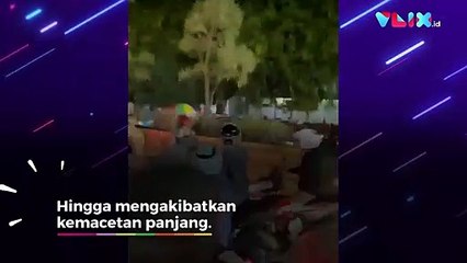 Ribuan Pemudik Padati Check Point di Karawang