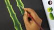 Bamboo Painting|One Stroke Acrylic Bamboo Painting Using Normal Flat Brush|Easy Bamboo Painting