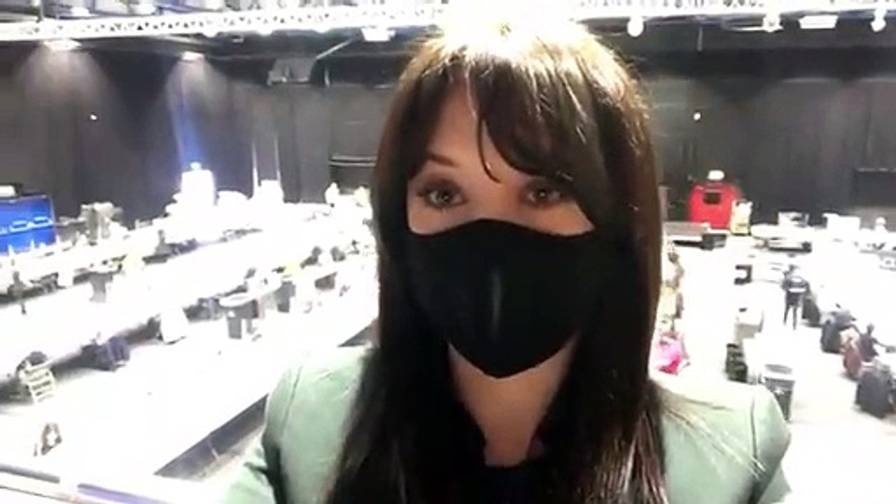 Reporter Danielle Andrews at the Police and Crime Commissioner count in Barnsley