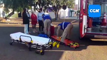 Homem fica ferido em acidente entre carro e moto no Brasmadeira