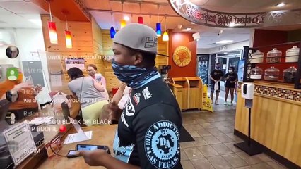 Dope District gets into a fight with a fat black guy after getting kicked from Popeyes