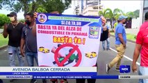 Taxistas protestan y cierran la avenida Balboa  - Nex Noticias