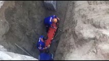 Kanalizasyon çalışması sırasında toprak altında kalan 2 işçi kurtarıldı