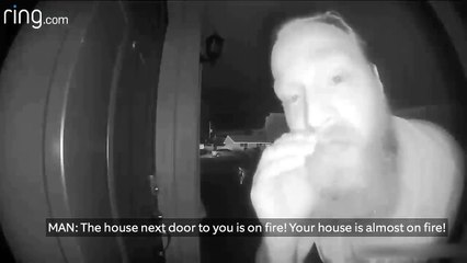 Neighbor Warns Family About Fire Next Door Seen Via Ring Video Doorbell _