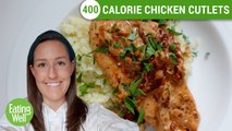 400 Calorie Chicken Cutlets in a Sun-Dried Tomato Sauce | Healthy Dinner Recipe | Eating Well