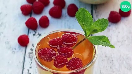 Thé glacé melon et framboises