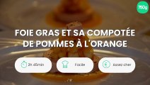 Foie gras et sa compotée de pommes à l'orange