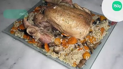 Poule fermière au riz