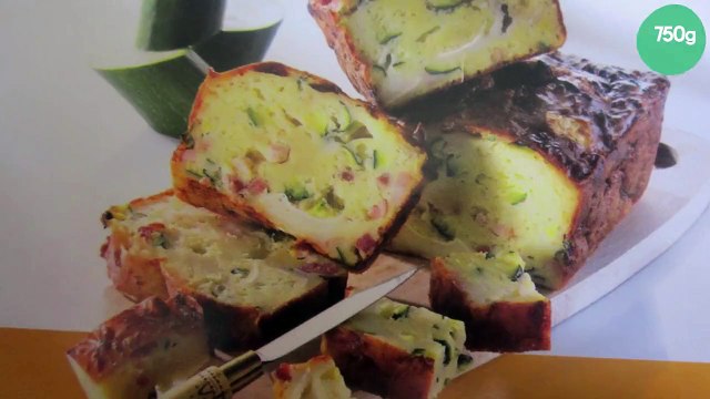 Cake aux courgettes, lardons, chévre