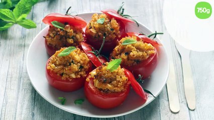 Download Video: Tomates farcies au quinoa, raisins secs et amandes