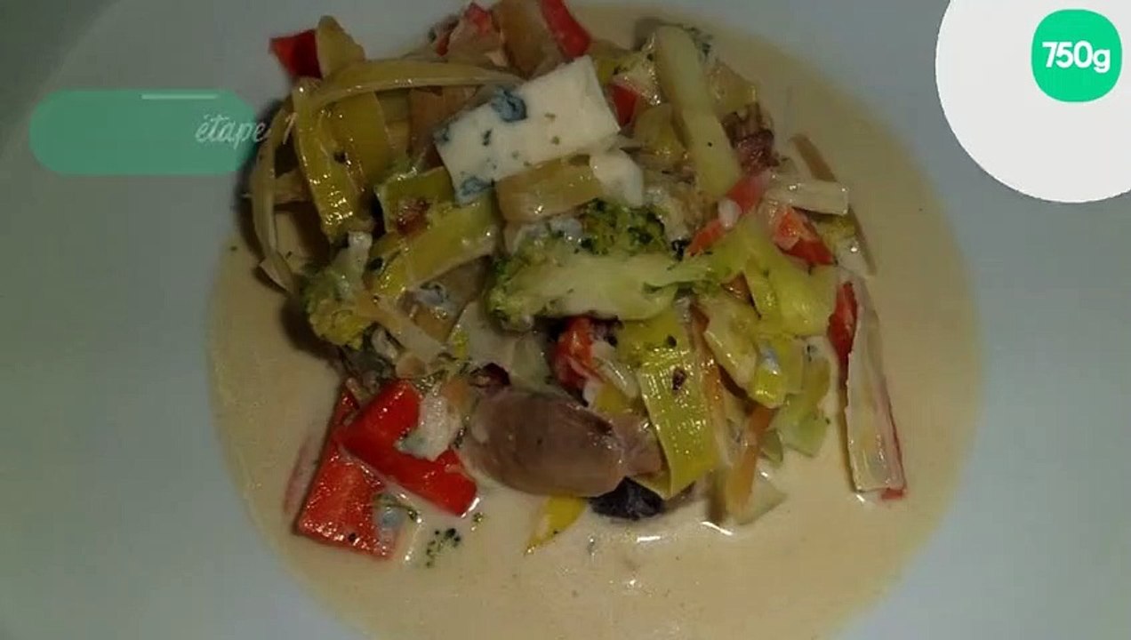 Julienne de légumes et sa sauce à la fourme d'ambert