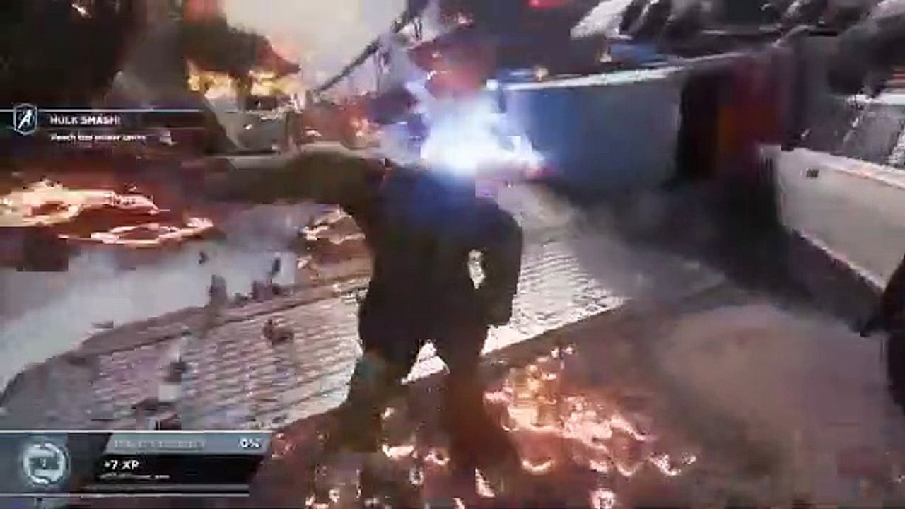 Veja um pouco do jogo 3:25 Minutos do Hulk em ação personagem do game avengers CENAS DO JOGO