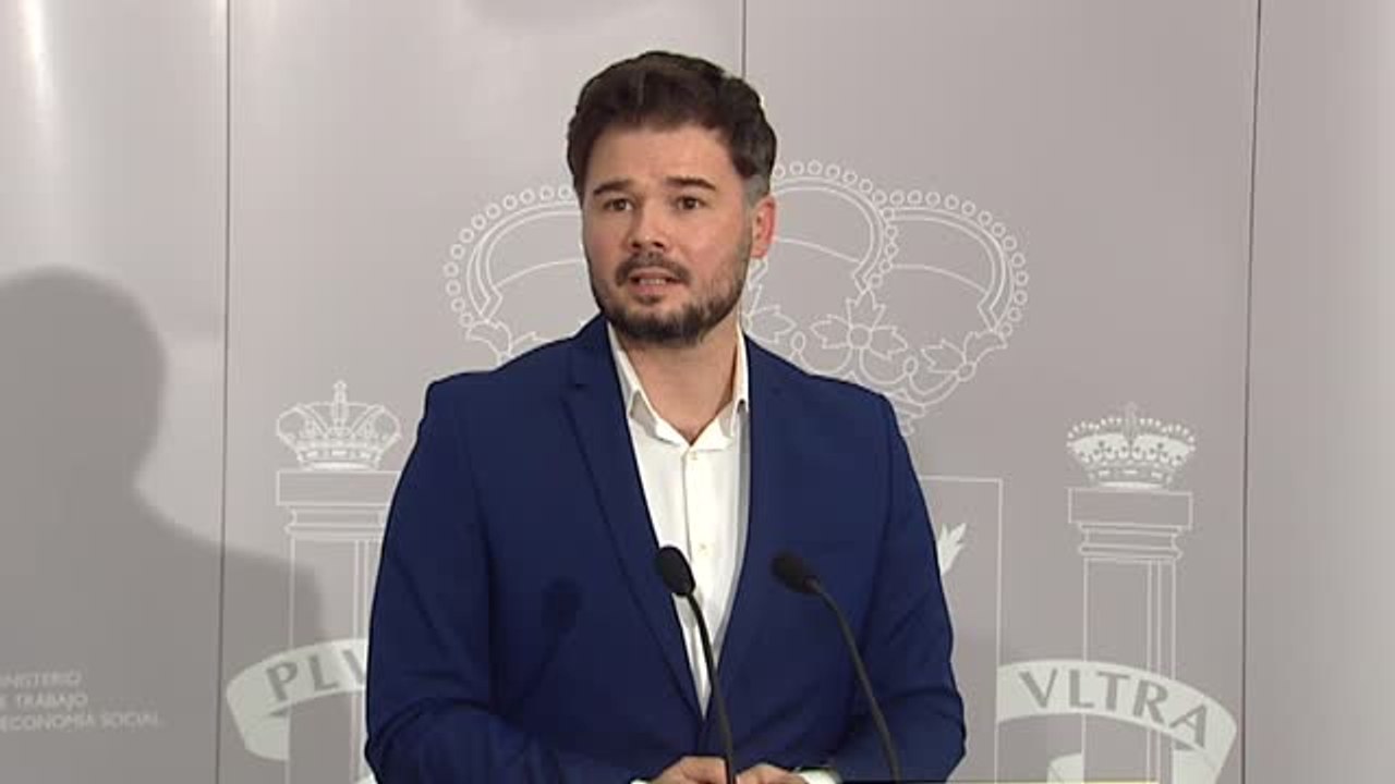 Rufián sobre la formación de gobierno en Catalunya: "Ya vale, ya basta, la gente está harta"