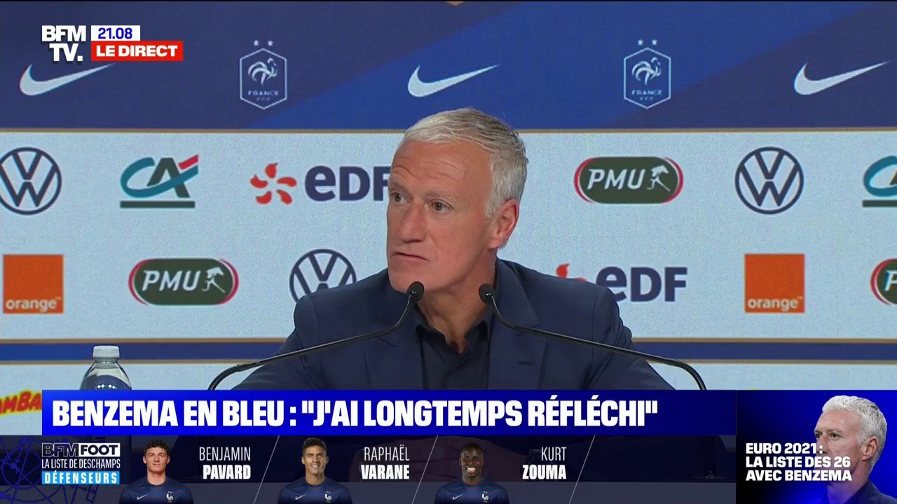 Didier Deschamps sur le retour de Karim Benzema: "Tout le monde a le droit à l'erreur"