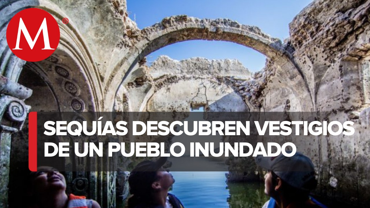 Sequía en Guanajuato deja al descubierto iglesia que permaneció bajo el agua por más de 40 años