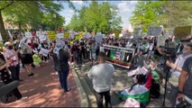 WASHINGTON - İsrail Büyükelçiliği önünde Filistin'e destek için gösteri yapıldı