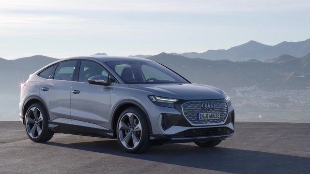 Audi Q4 Sportback e-tron Exterior Design in Floret silver