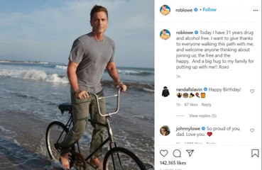 Rob Lowe celebrating 31 years of sobriety