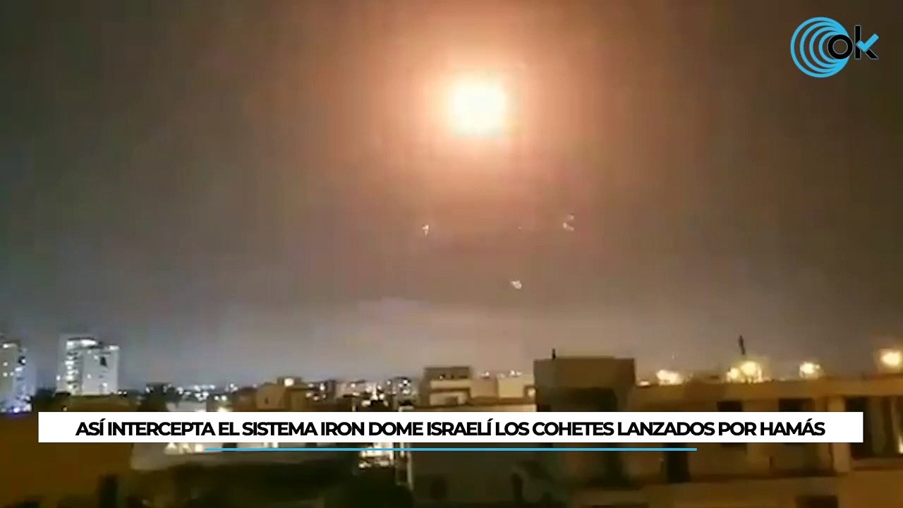 Así intercepta el sistema Iron Dome israelí lo cohetes lanzados por Hamás contra Ashkelon