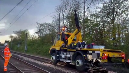 Engineers work throughout the night to repair storm damage to Metro lines